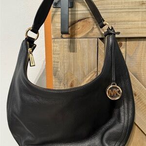 Michael Kors Black Hobo Bag | Black Leather